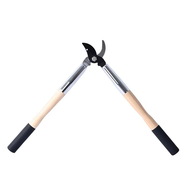 1080g Weight 4mm Thickness Upper Blade Garden Hedge Lopper Ash Willow Wooden Handle Lopper