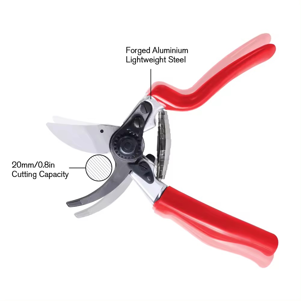 2cm Cutting Capacity Aluminium Drop Forged Small Garden Pruning Shears Bypass Pruners