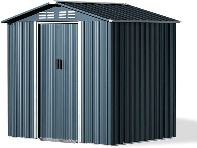 8x10ft Metal Shed Storage Tool Sheds Outdoor House for Yard Garden Patio Customizable