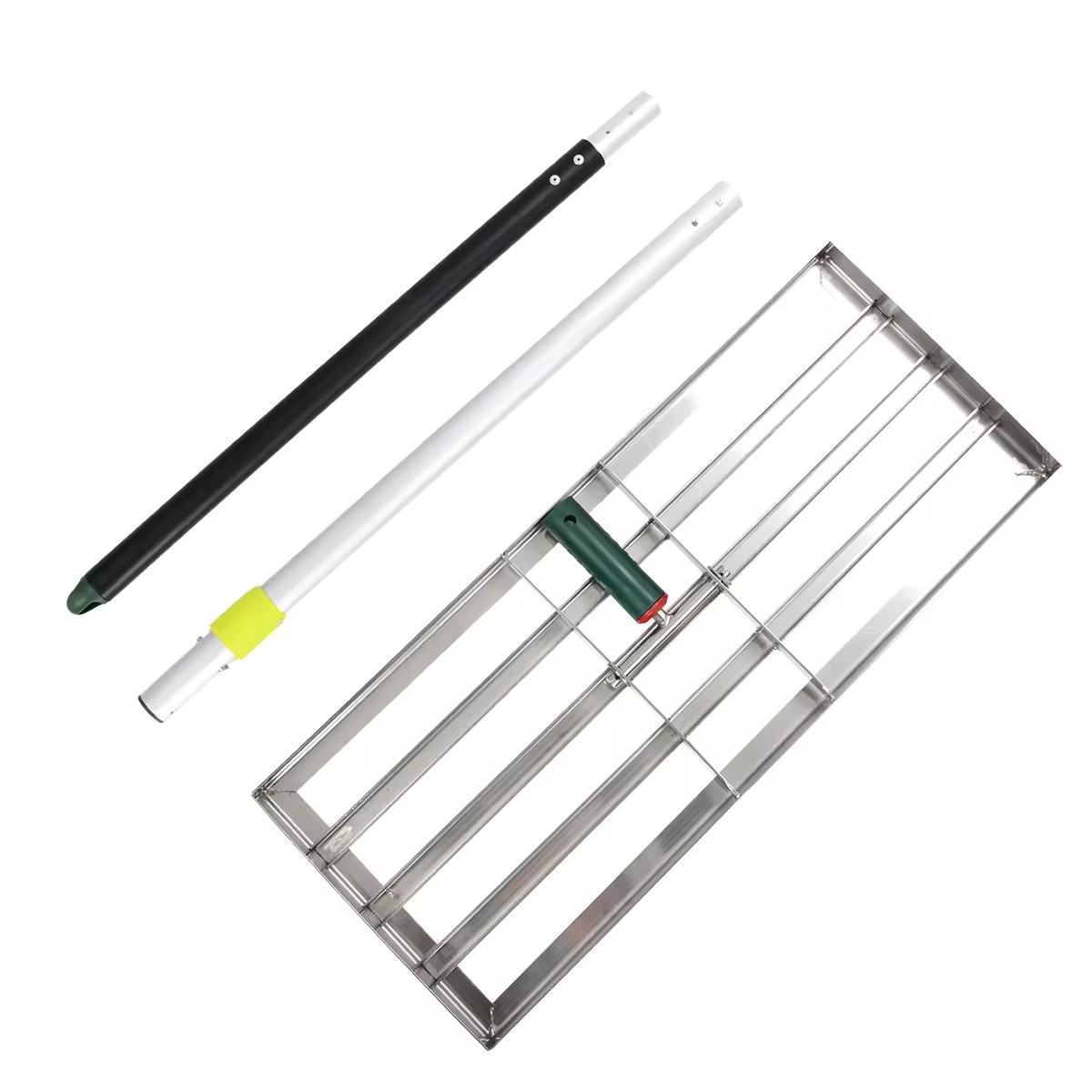 Heavy Duty Effort Saving Stainless Steel Wide Lawn Leveling Tool Soil Dirt Surfaces Leveler Rake for Yard Garden