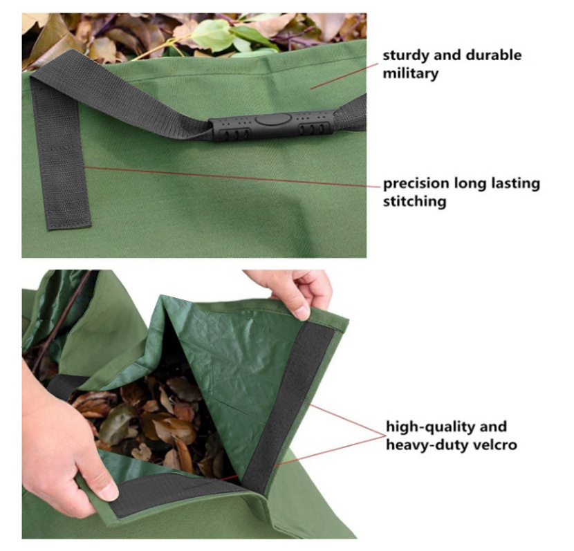 Canvas Garden Leaf Tarp Bag 2 in 1 Leaf Waste Tarp OEM Available Factory Offer