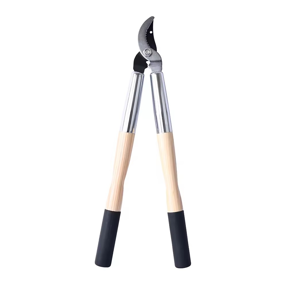 1080g Weight 4mm Thickness Upper Blade Garden Hedge Lopper Ash Willow Wooden Handle Lopper