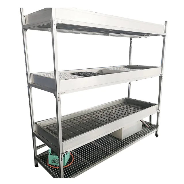 High Quality Greenhouse Hydroponic Mobile Vertical Rolling Bench Hydroponic Grow Table