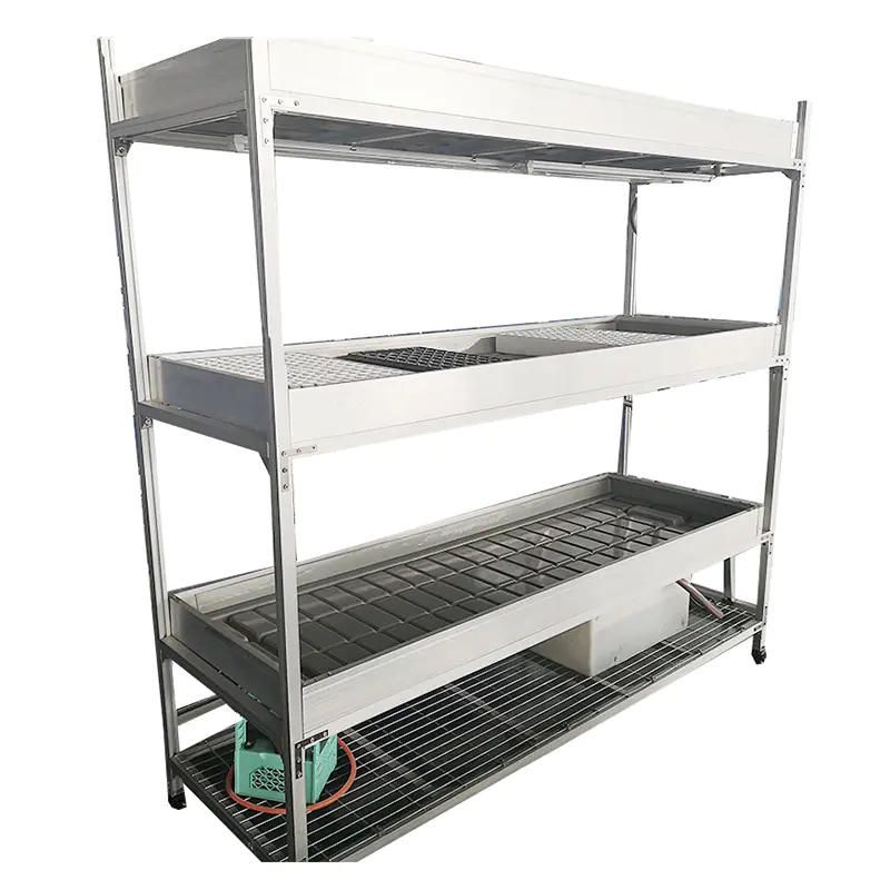 High Quality Greenhouse Hydroponic Mobile Vertical Rolling Bench Hydroponic Grow Table
