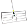 Heavy Duty Effort Saving Stainless Steel Wide Lawn Leveling Tool Soil Dirt Surfaces Leveler Rake for Yard Garden
