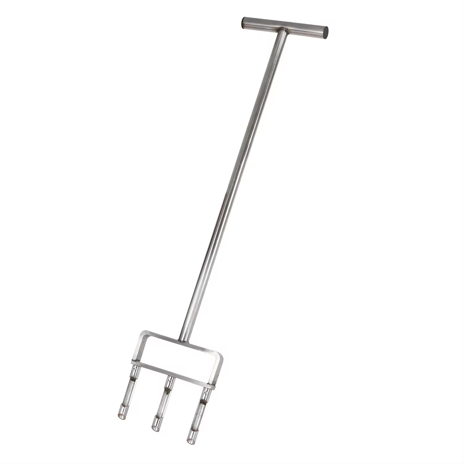 Manual Garden Lawn Aerator Hollow Tine Stainless Steel Yard Turf Lawn Core Aerator
