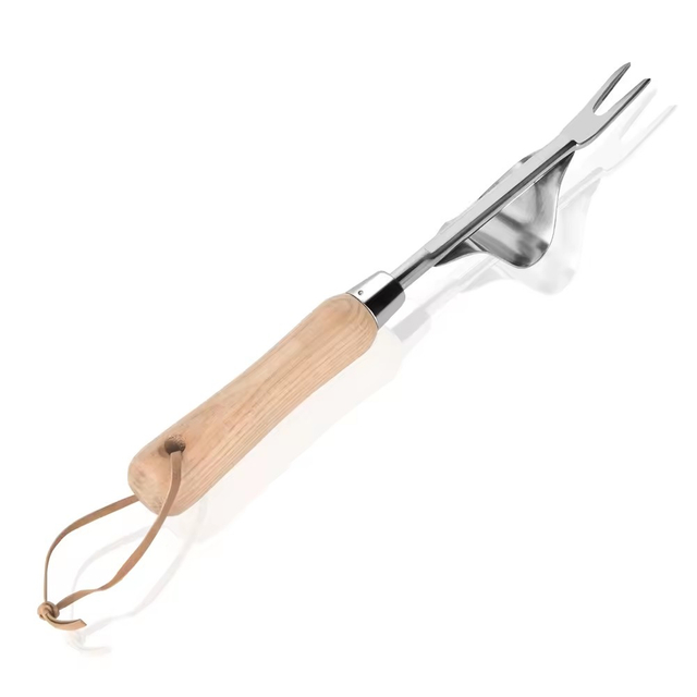  Garden Weeder Taproot Manual Hand Weeder Stainless Steel Weed Remover with Ashtree Wood Handle