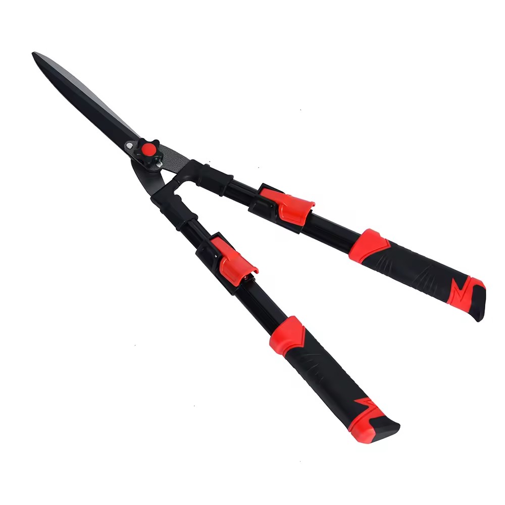 70-82cm Telescopic Garden Hedge Scissors Long Handle Hedge Cutter Shears with Aluminium Handle
