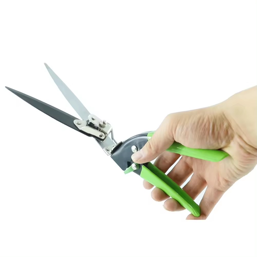  High Carbon Steel Blade 180 Degree Rotation Grass Cutter Scissor Plastic Handle Grass Shears