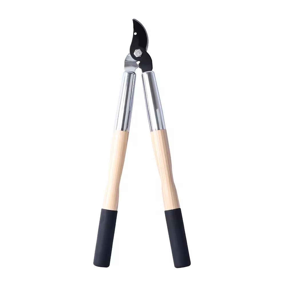 1080g Weight 4mm Thickness Upper Blade Garden Hedge Lopper Ash Willow Wooden Handle Lopper