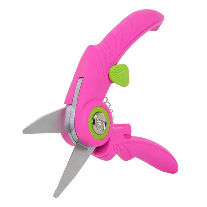 Plastic Handle 2pcs Bypass Garden Pruner Sk5 Blade Manual Garden Plant Pruners Scissor