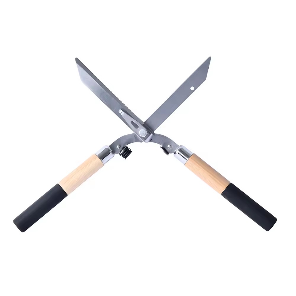 Garden Scissors Long Handle Fence Shear S50C Carbon Steel Hedge Clippers
