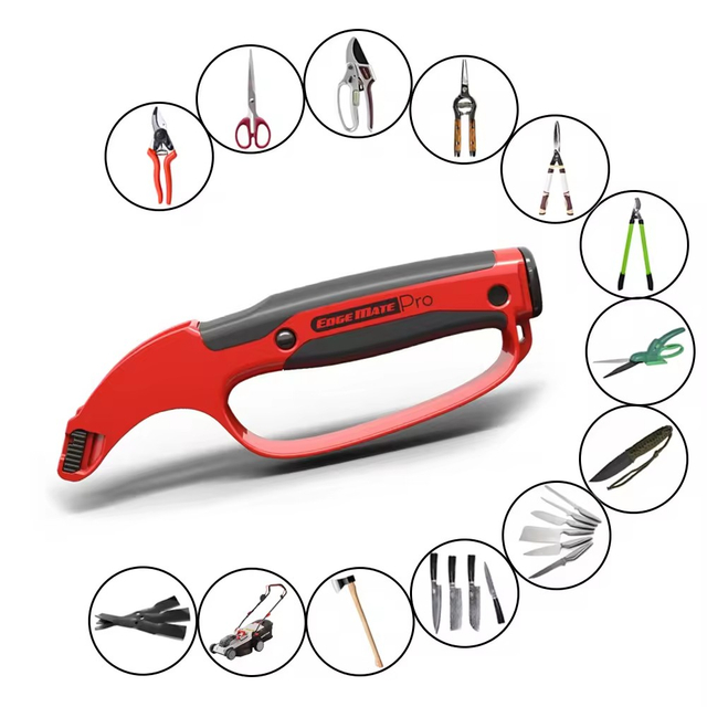 Multi Tool Blade Sharpener for Scissors 7 in 1 Garden Pruner Shears Small Knife Sharpener for Bypass And Anvil