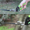 Plastic Handle Manual Grass Cutter Shear Garden Single Hand 0-90 Degree Rotating Grass Shears
