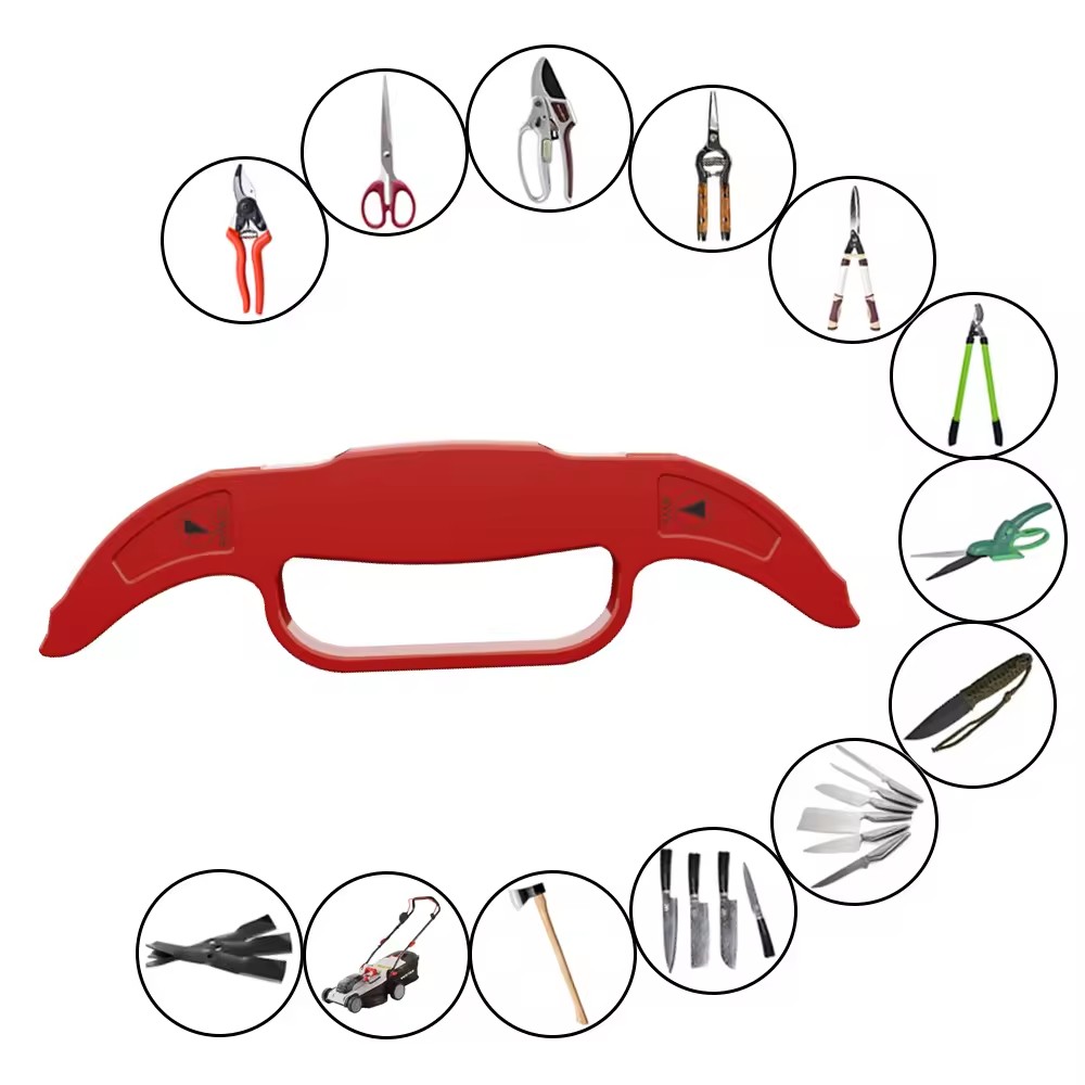 Dual Solution Carbide Alloy Blade Sharpener Anvil And Bypass 24.5cm Length Manual Knife Sharpener