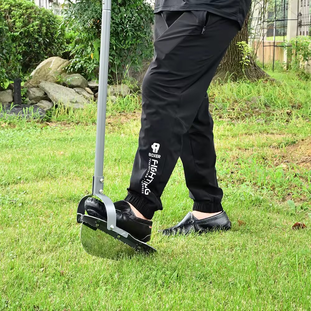 Long Handle Step Lawn Edger Tool Steel Powder Coated Tube Manual Edger Lawn Tool with Step