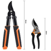 2 Pieces Pruning Shear Gardening Hand Bypass Secateurs Lopper Shear Set