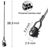 Stainless Steel Adjustable 4 Sections Garden Rolling Manual Lawn Edger Wheel Rotary Edger