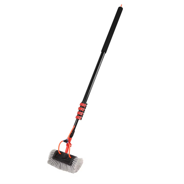  Glass Wiper 4.5m/7m Length Water Fed Brush 5-section Pole Long Handle Cleaning Window Brush