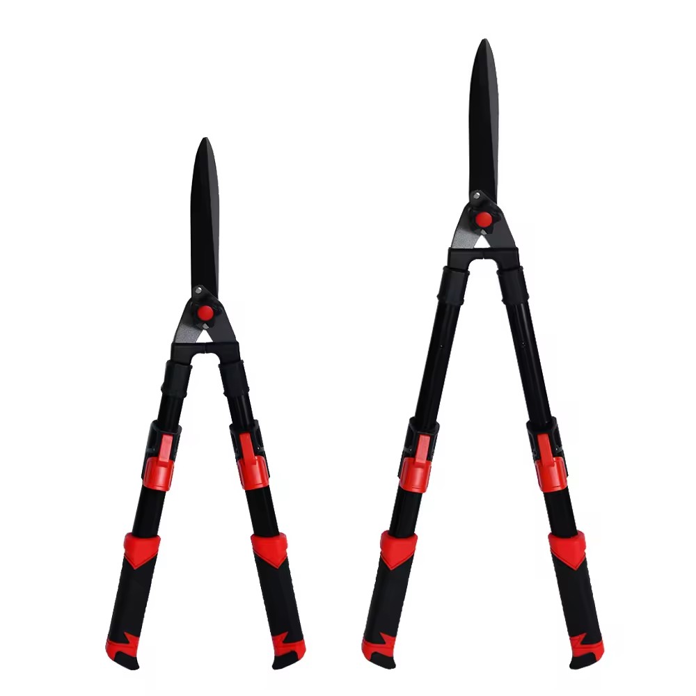 70-82cm Telescopic Garden Hedge Scissors Long Handle Hedge Cutter Shears with Aluminium Handle