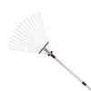 15 Teeth Telescopic Garden Rake with Handle 0.6mm Thickness Aluminum Handle Garden Steel Rake
