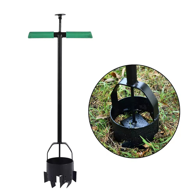  Heavy Duty Sod Plugger Gardening Bulb Transplanter Bulb Planter Tool Long Handle Bulb Planter