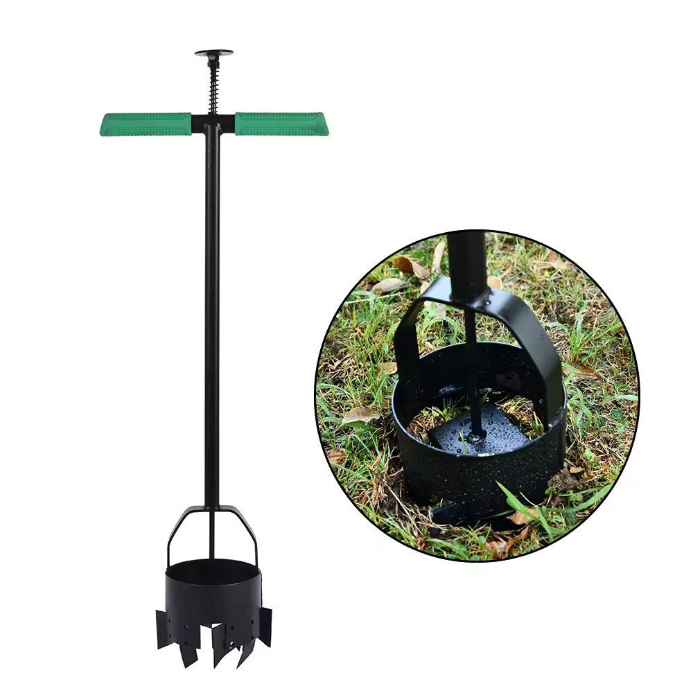  Heavy Duty Sod Plugger Gardening Bulb Transplanter Bulb Planter Tool Long Handle Bulb Planter