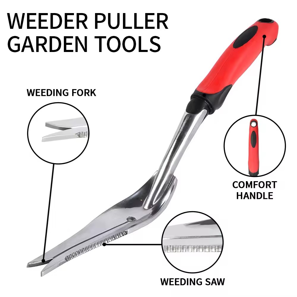 Stainless Steel Rust-resistant Manual Hand Weeder Tool Grubbing Tools Grass Weeder
