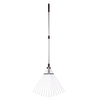 15 Teeth Telescopic Garden Rake with Handle 0.6mm Thickness Aluminum Handle Garden Steel Rake