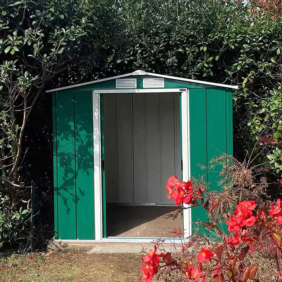 Metal Storage Shed Galvanized Steel Sheds for Garden Backyard Pation Lawn Customizable