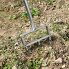 Manual Garden Lawn Aerator Hollow Tine Stainless Steel Yard Turf Lawn Core Aerator