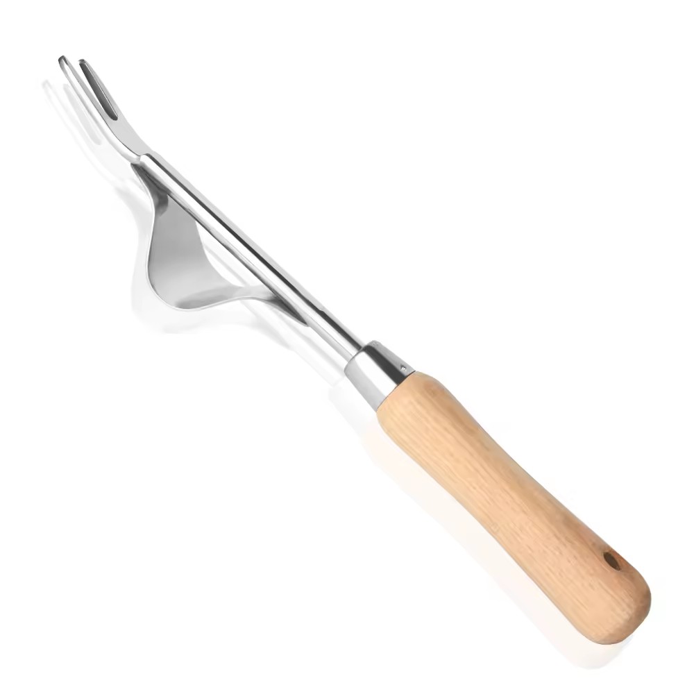  Garden Weeder Taproot Manual Hand Weeder Stainless Steel Weed Remover with Ashtree Wood Handle