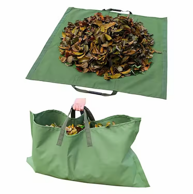Canvas Garden Leaf Tarp Bag 2 in 1 Leaf Waste Tarp OEM Available Factory Offer